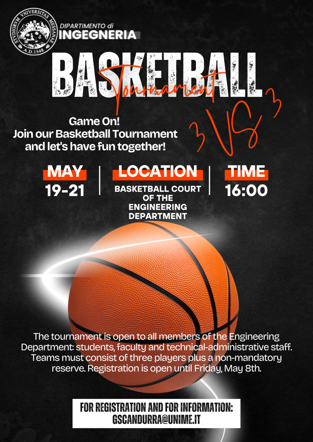 Torneo di basket Ingegneria maggio 2026